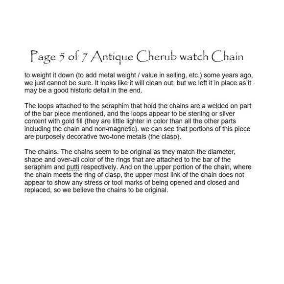 Antique Putti Cherub Seraphim Pocket Watch Chain - Picture 13 of 16